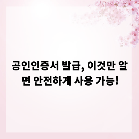 공인인증서 발급, 이것만 알면 안전하게 사용 가능!