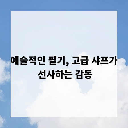 예술적인 필기, 고급 샤프가 선사하는 감동