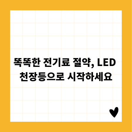 똑똑한 전기료 절약, LED 천장등으로 시작하세요
