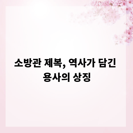 소방관 제복, 역사가 담긴 용사의 상징
