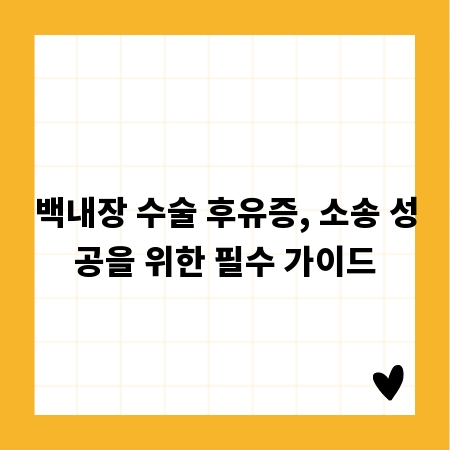 백내장 수술 후유증, 소송 성공을 위한 필수 가이드
