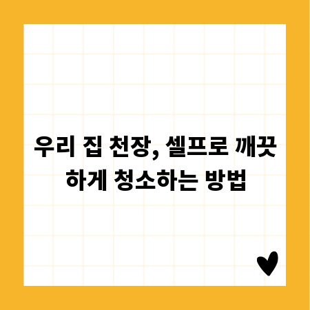 우리 집 천장, 셀프로 깨끗하게 청소하는 방법