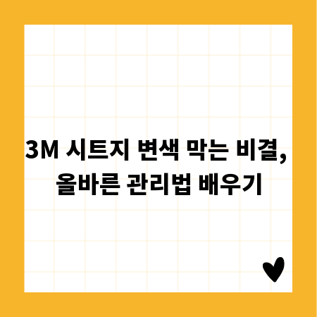 3M 시트지 변색 막는 비결, 올바른 관리법 배우기