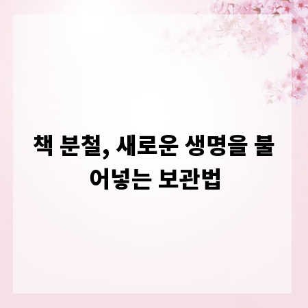 책 분철, 새로운 생명을 불어넣는 보관법