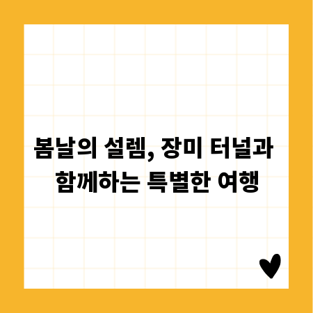봄날의 설렘, 장미 터널과 함께하는 특별한 여행