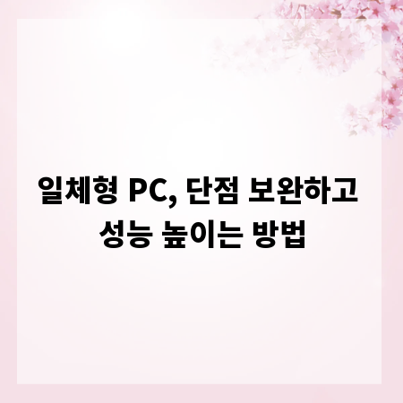 일체형 PC, 단점 보완하고 성능 높이는 방법