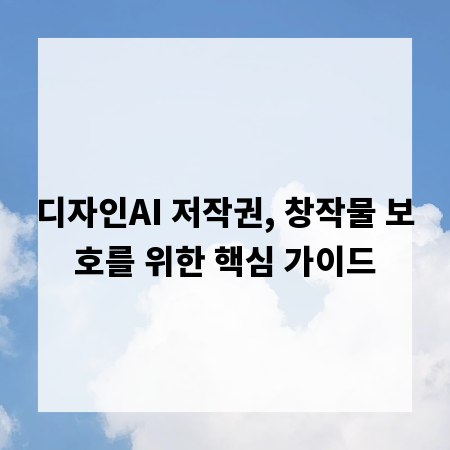 디자인AI 저작권, 창작물 보호를 위한 핵심 가이드