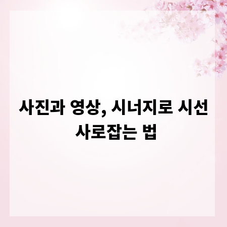 사진과 영상, 시너지로 시선 사로잡는 법