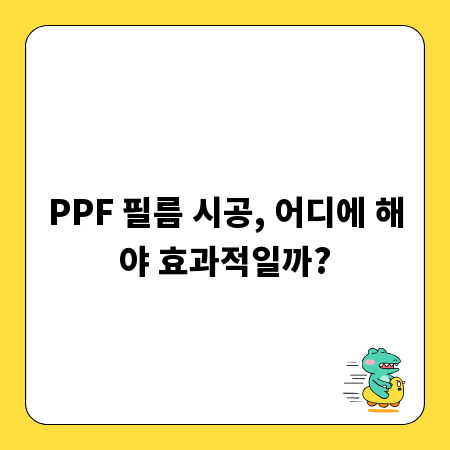PPF 필름 시공, 어디에 해야 효과적일까?