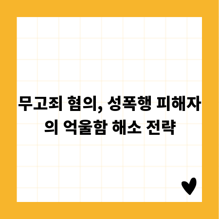 무고죄 혐의, 성폭행 피해자의 억울함 해소 전략