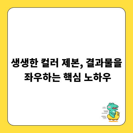 생생한 컬러 제본, 결과물을 좌우하는 핵심 노하우