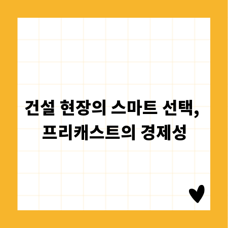 건설 현장의 스마트 선택, 프리캐스트의 경제성