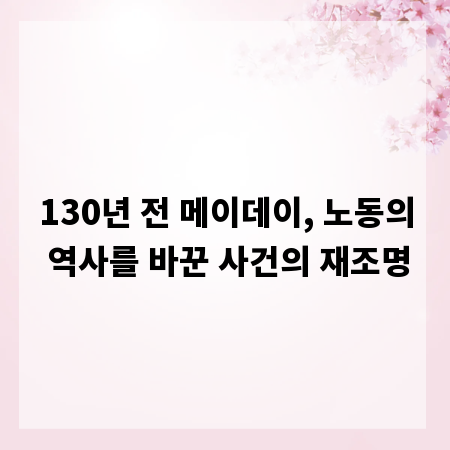130년 전 메이데이, 노동의 역사를 바꾼 사건의 재조명