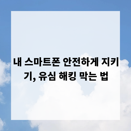 내 스마트폰 안전하게 지키기, 유심 해킹 막는 법