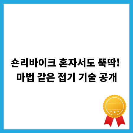 숀리바이크 혼자서도 뚝딱! 마법 같은 접기 기술 공개