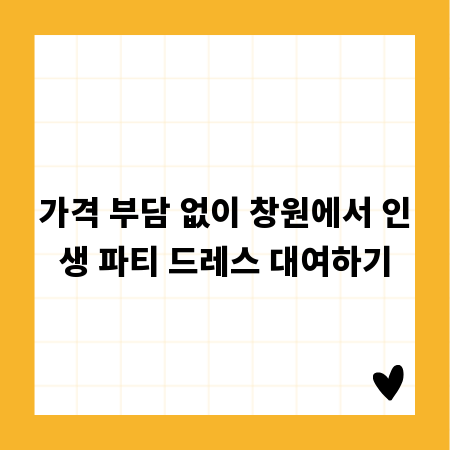 가격 부담 없이 창원에서 인생 파티 드레스 대여하기